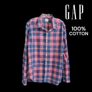 J. Crew (EUC) Men’s 100% Cotton Button Up Long Sleeve Shirt, Size Large